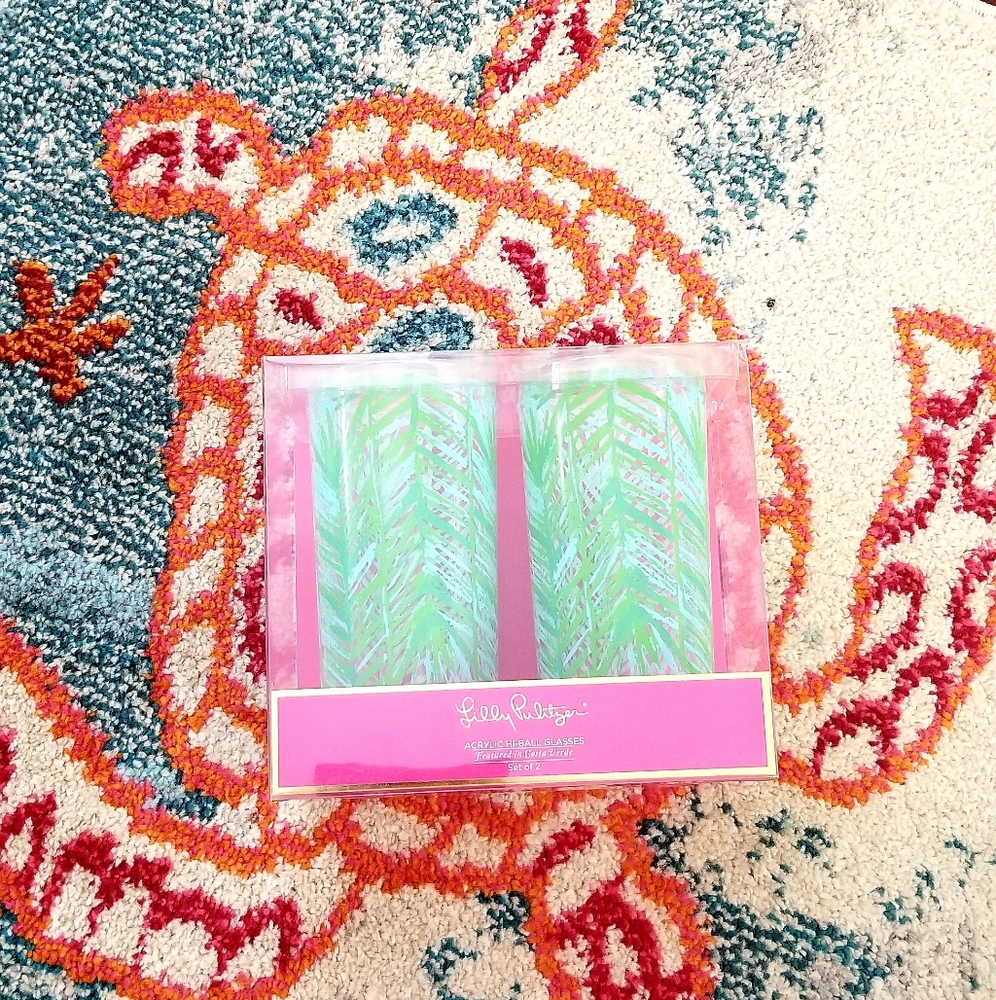 🌴 Lilly Pulitzer Acrylic Hi Ball Glasses - Picture 3 of 3